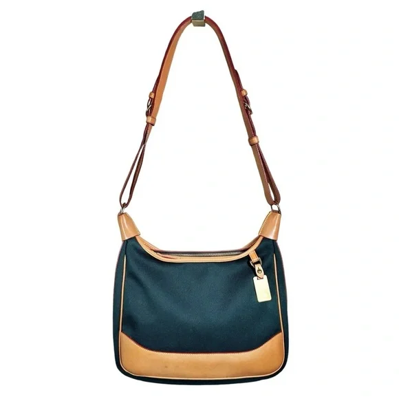 DOONEY & BOURKE Vintage Canvas Leather Trim Shoulder Purse - Picture 2 of 15